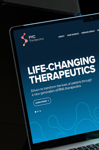 pyc brand development + website, Design, Web/Digital, Healthcare, Pharmaceutical